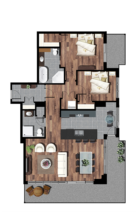 Prestige Condo floor 11 unit 1107 | Boisé Notre-Dame